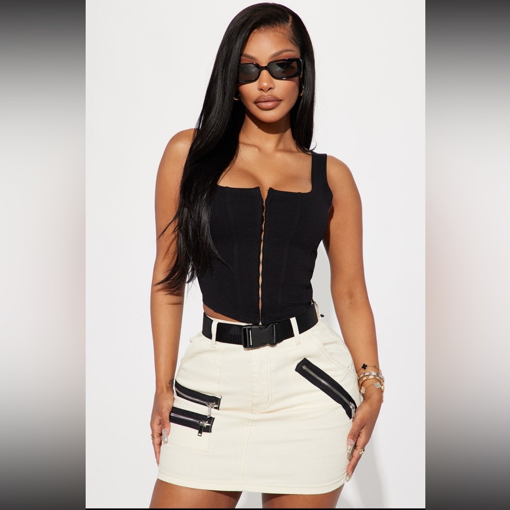 Belle Corset Top - Black